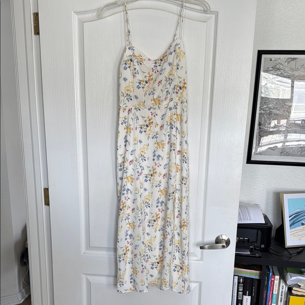 Abercrombie & Fitch Floral Dress - XS White and Yellow